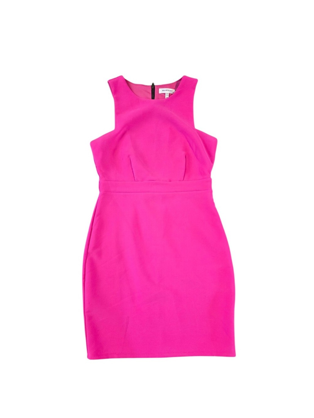 Monteau Hot Pink Peplum Sheath Dress Sleeveless